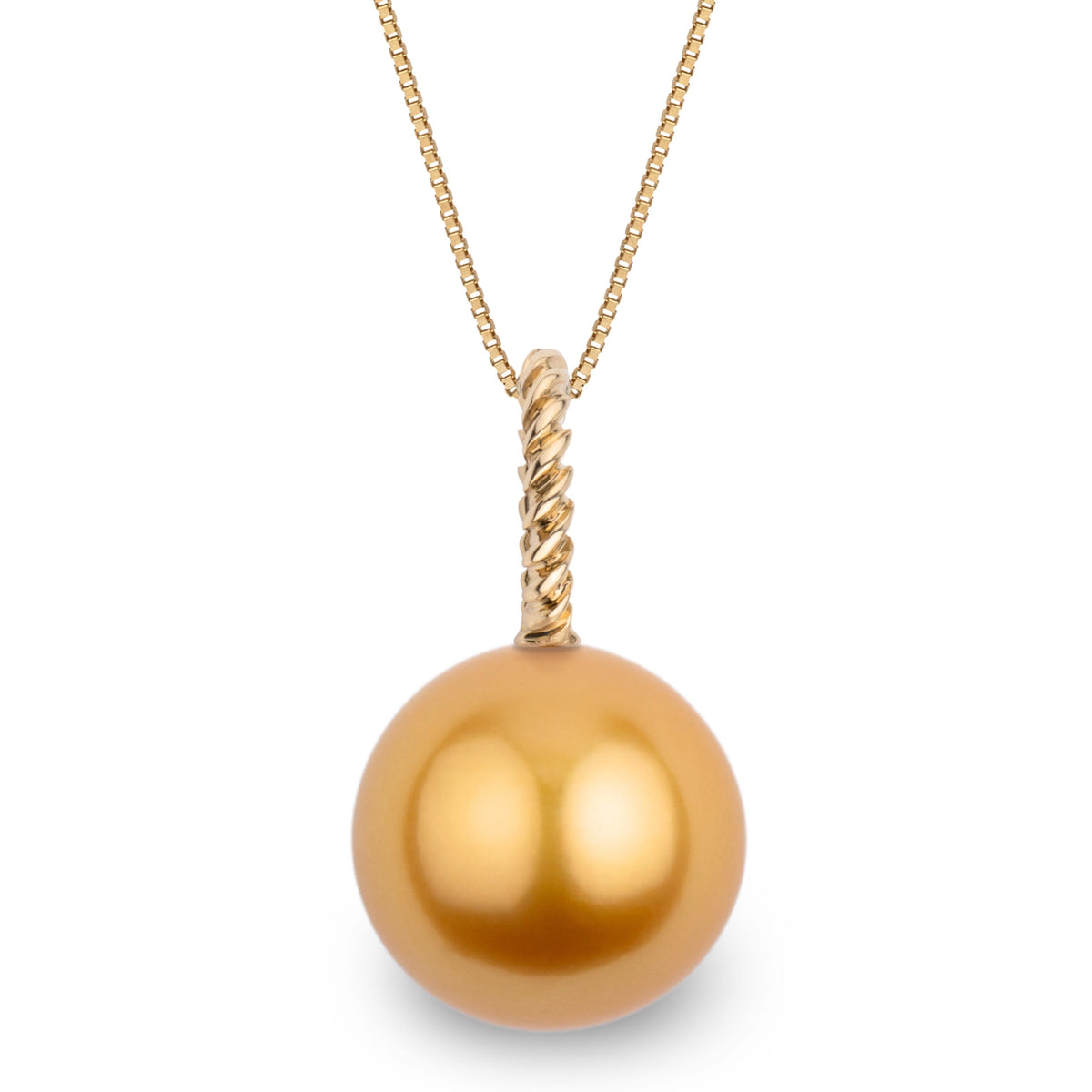 Rope Collection 13.0-14.0 mm Golden South Sea Pearl Pendant