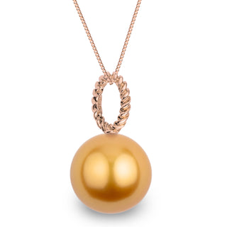 Rope Collection 13.0-14.0 mm Golden South Sea Pearl Pendant