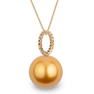 Rope Collection 13.0-14.0 mm Golden South Sea Pearl Pendant