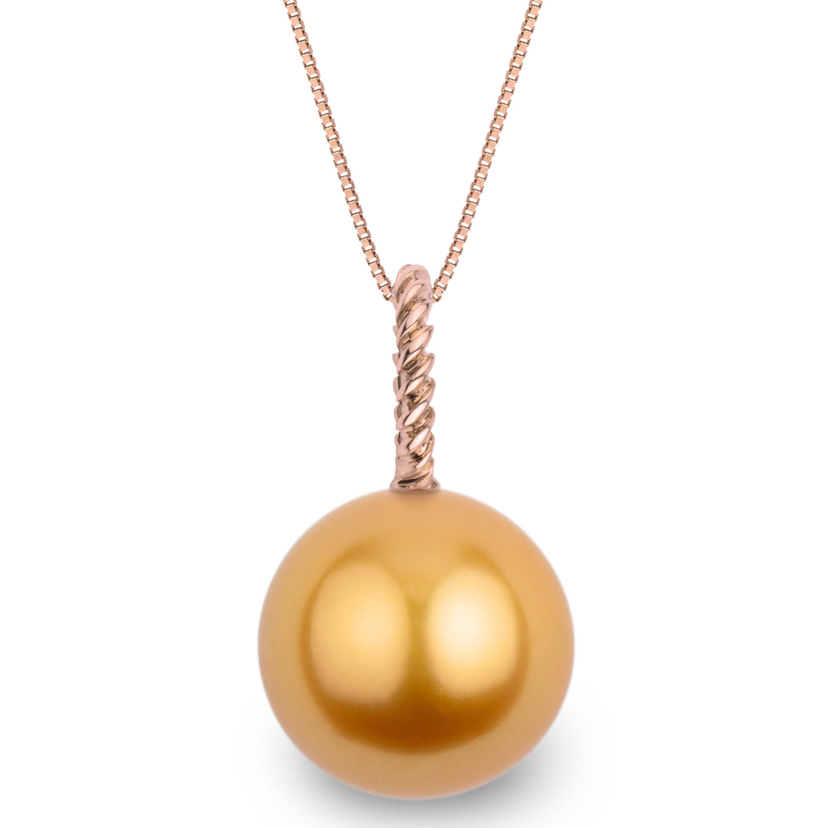 Rope Collection 14.0-15.0 mm Golden South Sea Pearl Pendant