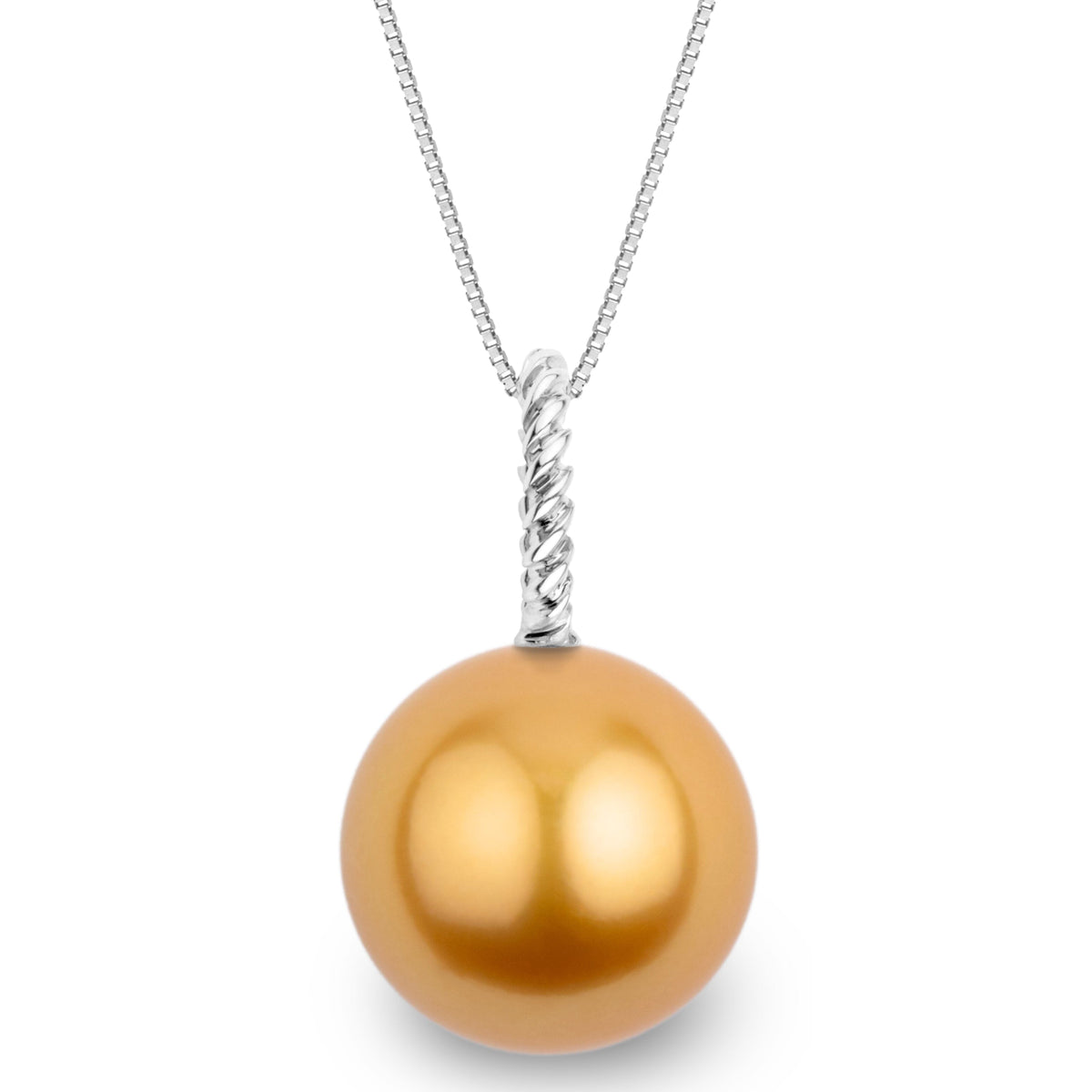 Rope Collection 14.0-15.0 mm Golden South Sea Pearl Pendant