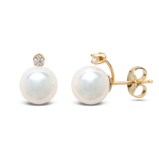 Starlight Collection 6.5-7.0 mm Akoya Pearl and Diamond Earrings