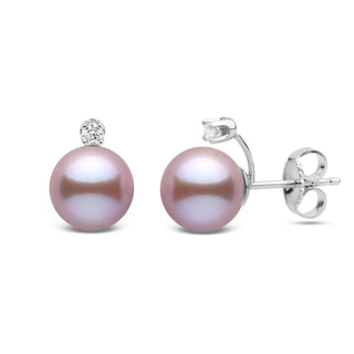Starlight Collection 6.5-7.0 mm Lavender Freshadama Pearl Earrings