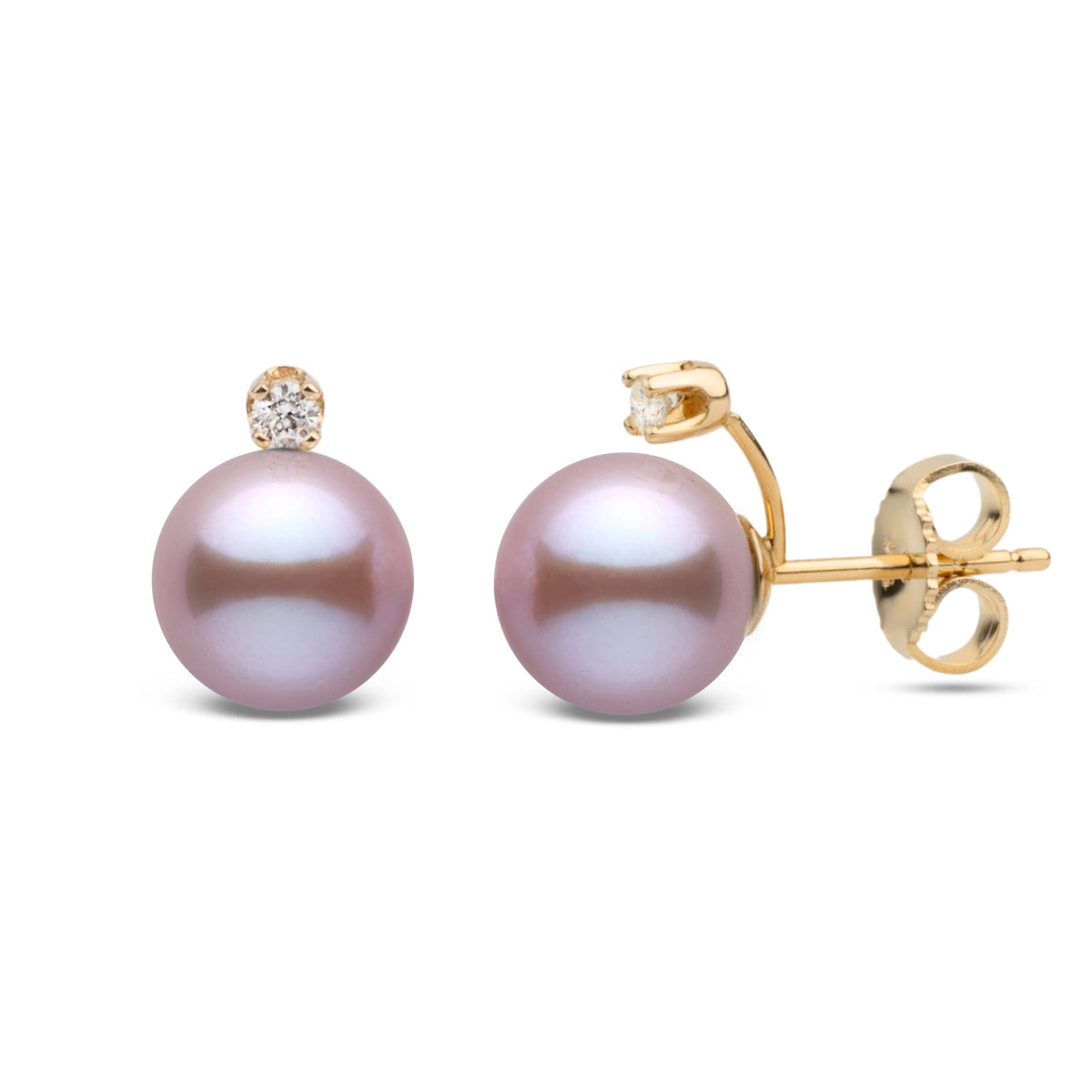 Starlight Collection 6.5-7.0 mm Lavender Freshadama Pearl Earrings