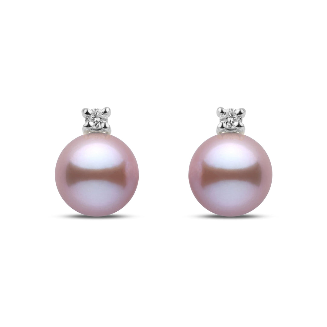 Starlight Collection 6.5-7.0 mm Lavender Freshadama Pearl Earrings