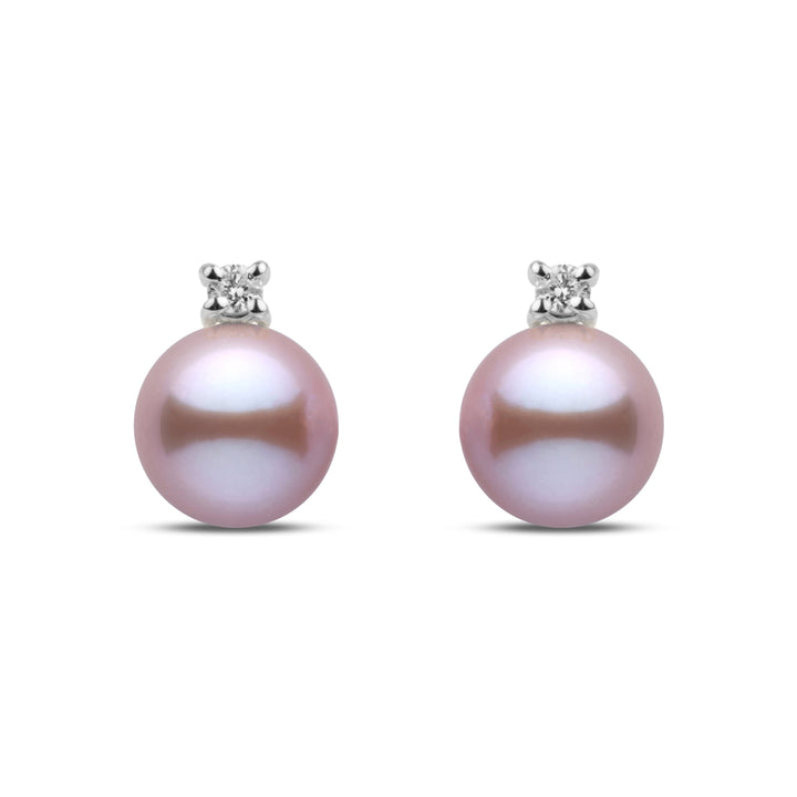 Starlight Collection 6.5-7.0 mm Lavender Freshadama Pearl Earrings