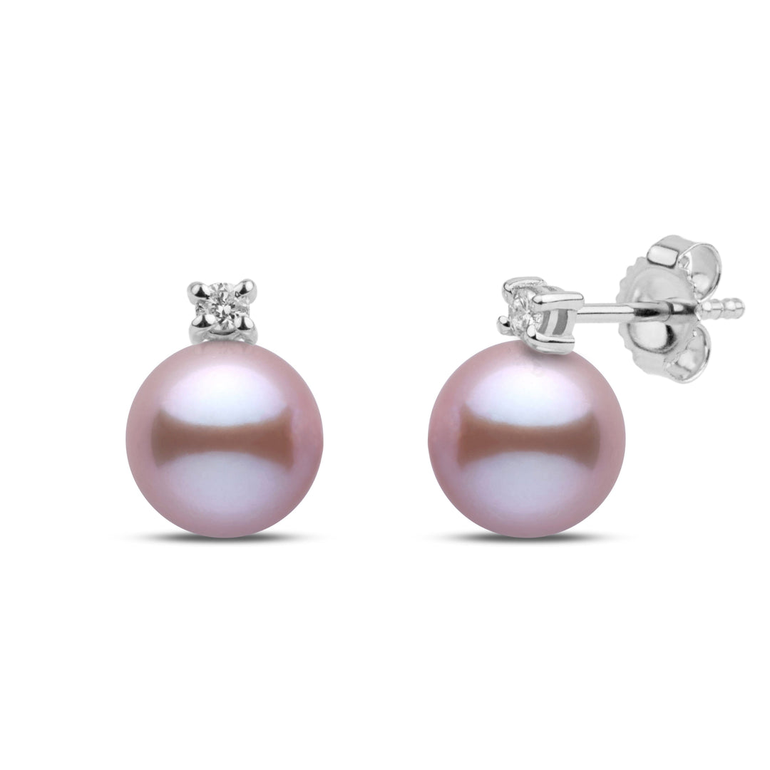 Starlight Collection 6.5-7.0 mm Lavender Freshadama Pearl Earrings