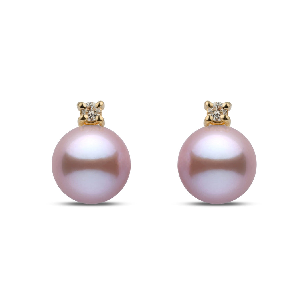 Starlight Collection 6.5-7.0 mm Lavender Freshadama Pearl Earrings