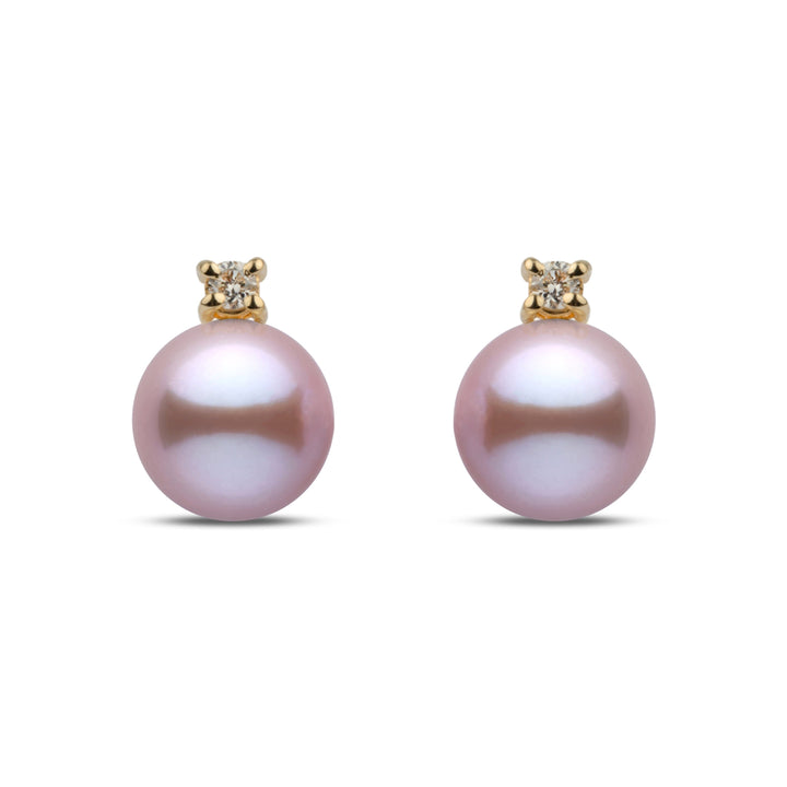 Starlight Collection 6.5-7.0 mm Lavender Freshadama Pearl Earrings