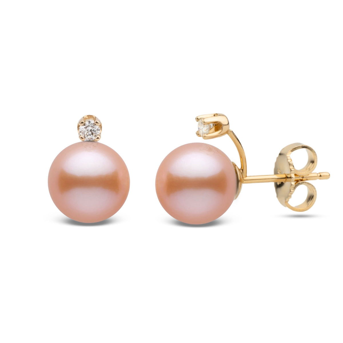 Starlight Collection 6.5-7.0 mm Pink Freshadama Pearl Earrings