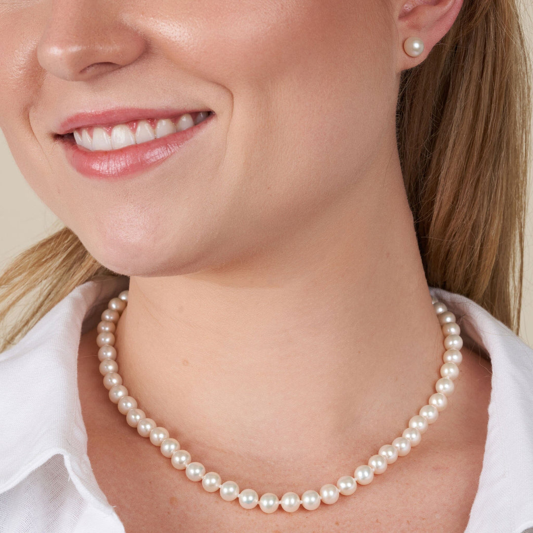 6.5-7.0 mm 16 Inch AAA White Freshwater Pearl Necklace