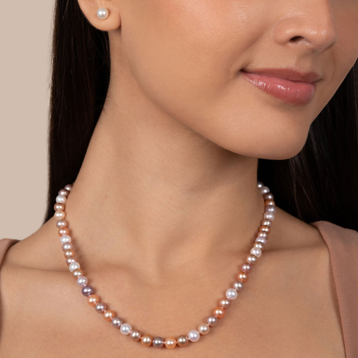 2 piece multicolor 6.5-7.0 mm pearl set