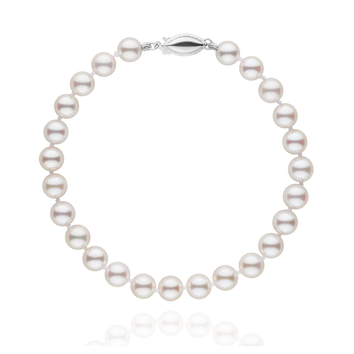 6.0-6.5 mm White Akoya AAA Pearl Bracelet