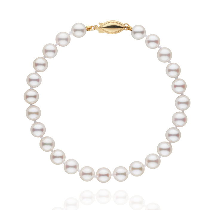 6.0-6.5 mm White Akoya AAA Pearl Bracelet