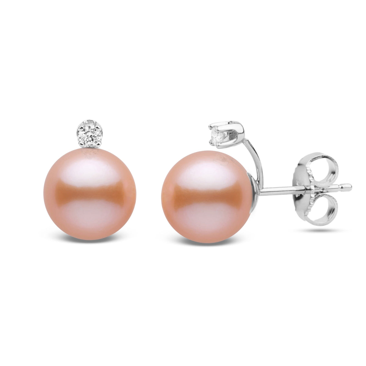 Starlight Collection 7.5-8.0 mm Pink Freshadama Pearl Earrings