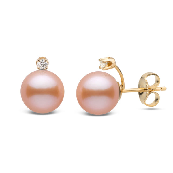 Starlight Collection 7.5-8.0 mm Pink Freshadama Pearl Earrings