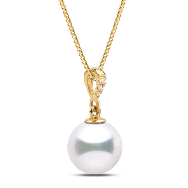 Grace Collection 8.5-9.0 mm Akoya Pearl and Diamond Pendant