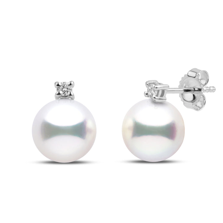 Starlight Collection 8.5-9.0 mm Akoya Pearl & Diamond Stud Earrings