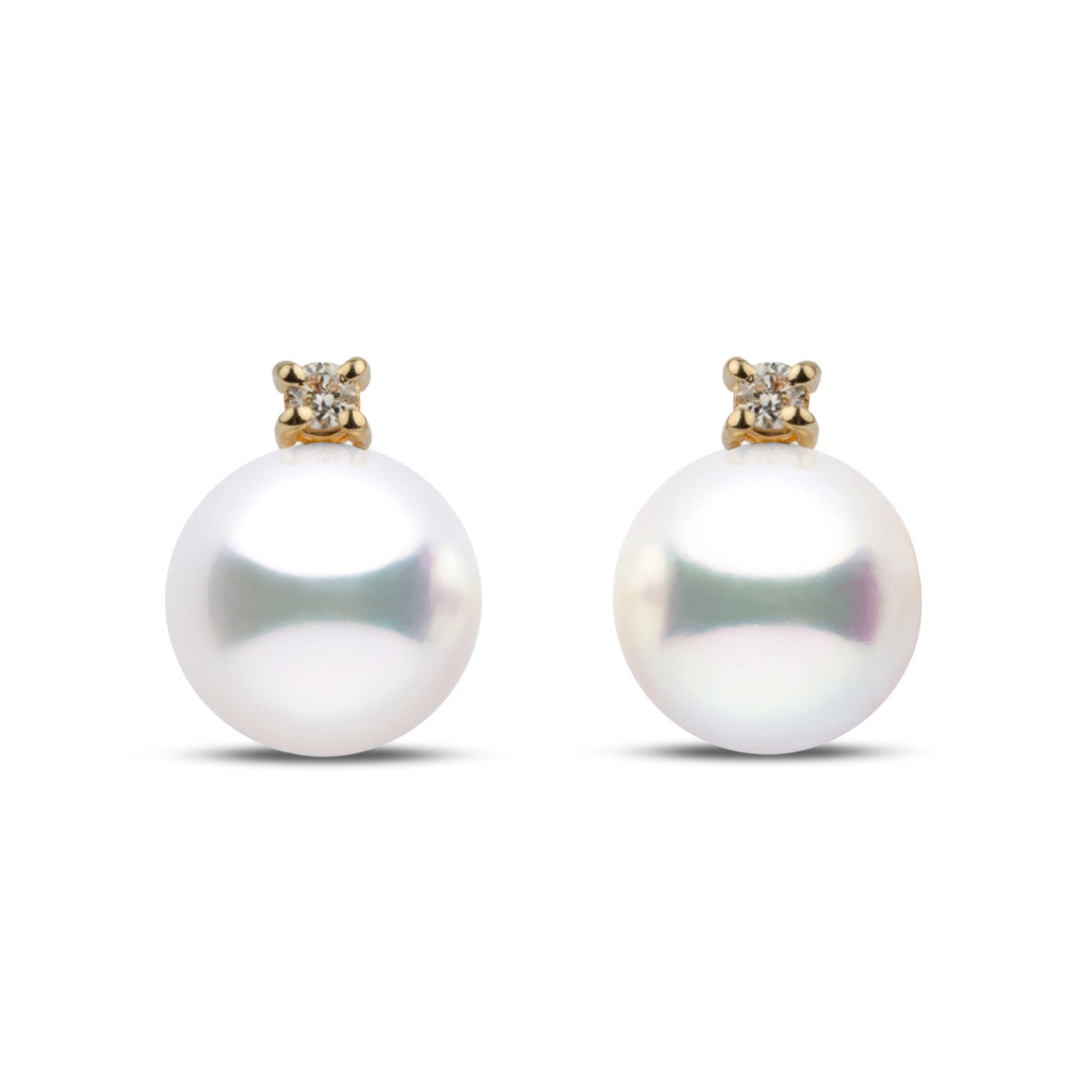 Starlight Collection 8.5-9.0 mm Akoya Pearl & Diamond Stud Earrings