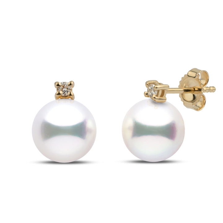 Starlight Collection 8.5-9.0 mm Akoya Pearl & Diamond Stud Earrings