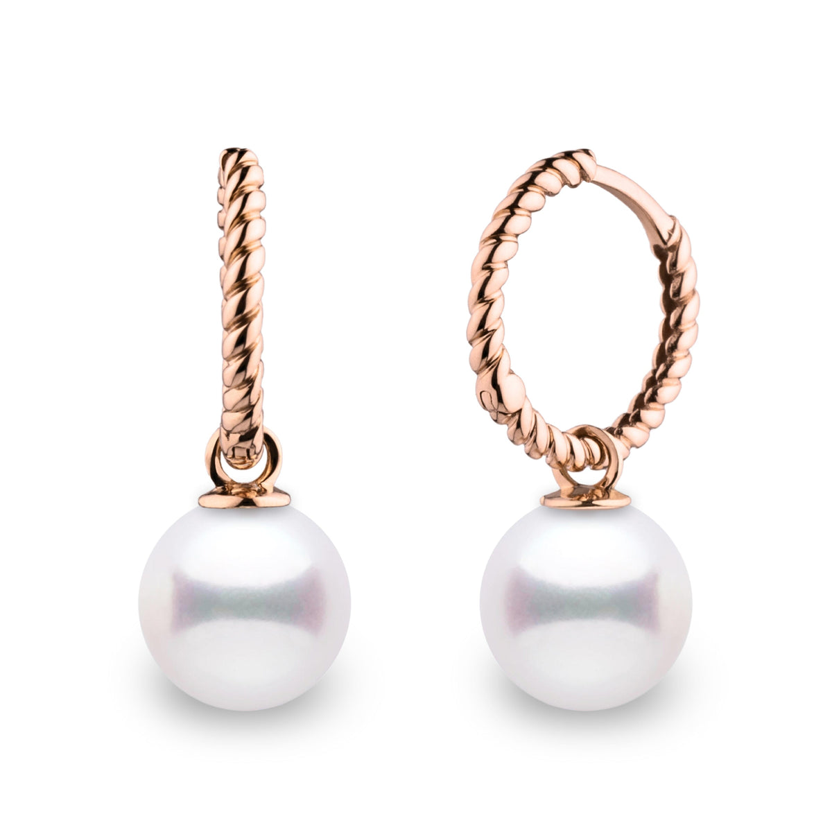 Rope Collection 8.5-9.0 mm White Akoya Pearl Earrings