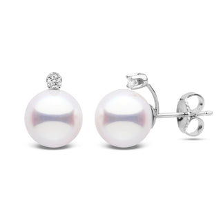Starlight Collection 8.5-9.0 mm Freshadama Pearl and Diamond Stud Earrings