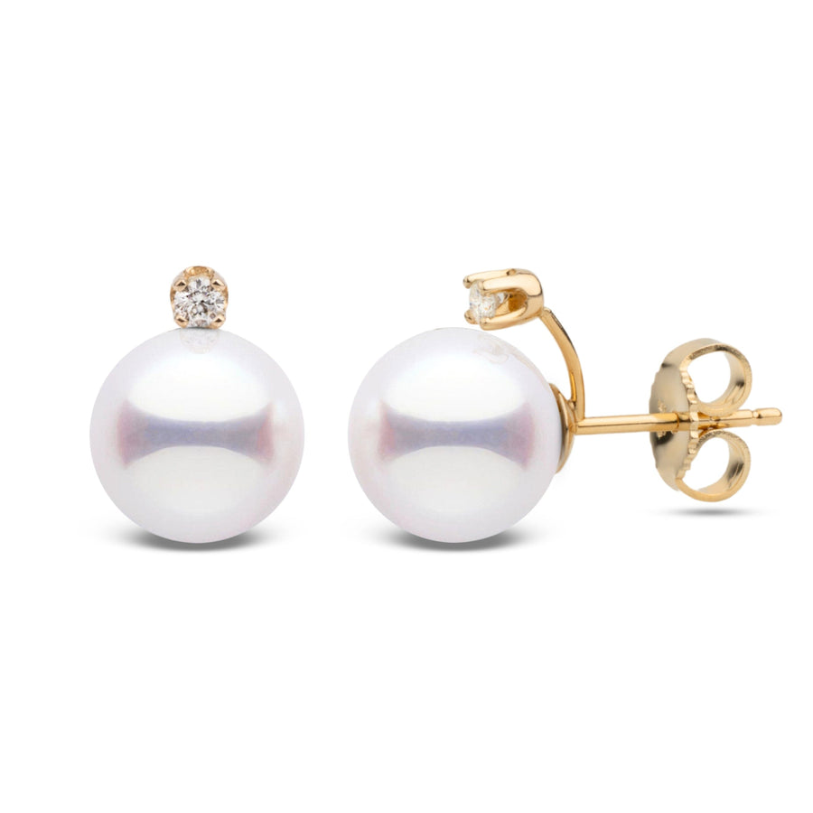 Starlight Collection 8.5-9.0 mm Freshadama Pearl and Diamond Stud Earrings