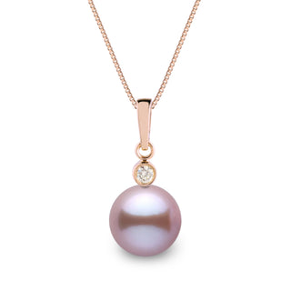 Brilliant Collection 8.5-9.0 mm Lavender Freshadama Pearl and Diamond Pendant, view 3