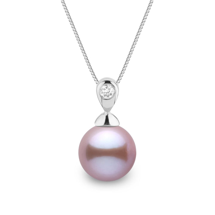Dew Collection 8.5-9.0 mm Lavender Freshadama Pearl and Diamond Pendant