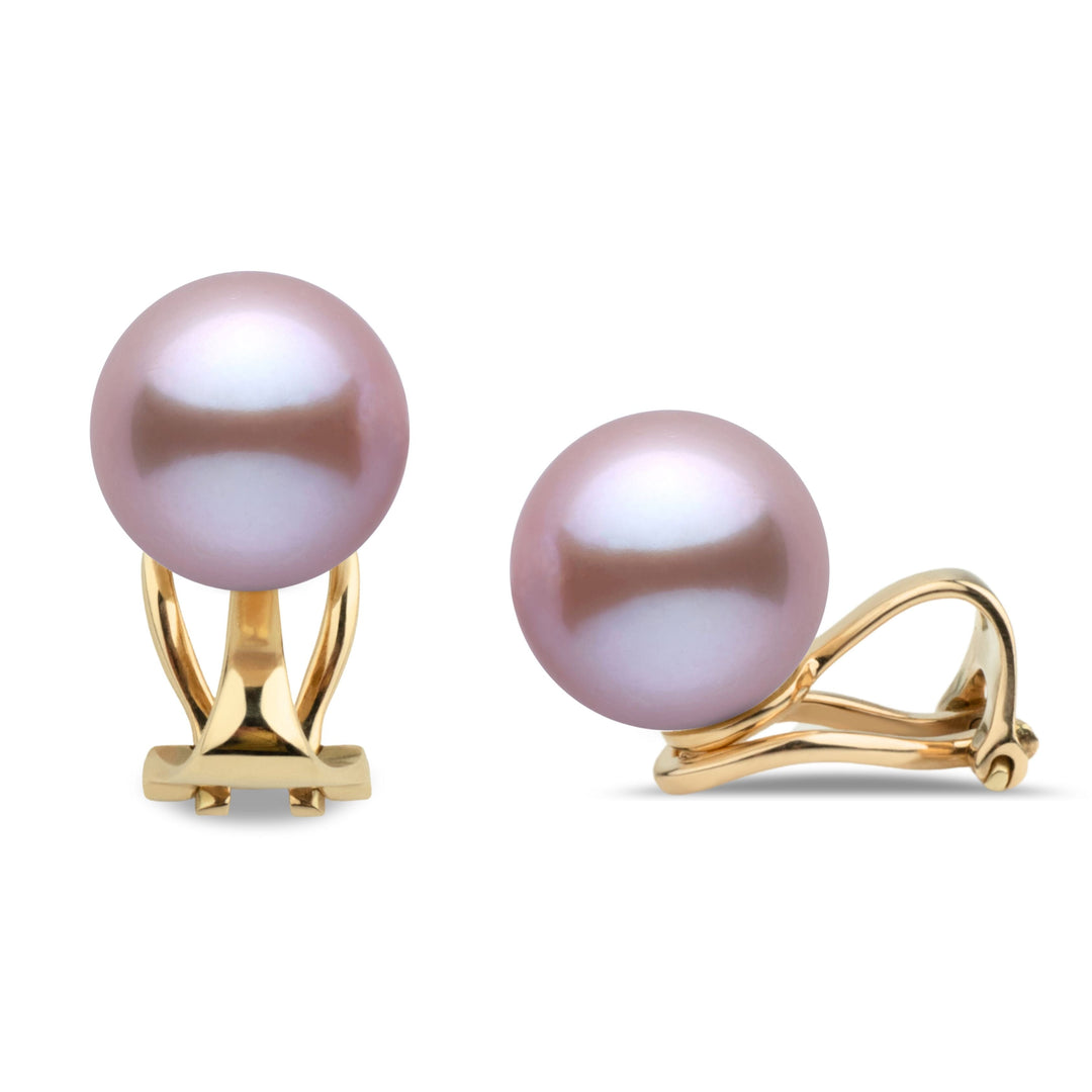 Clip Collection 8.5-9.0 mm Lavender Freshadama Pearl Stud Earrings