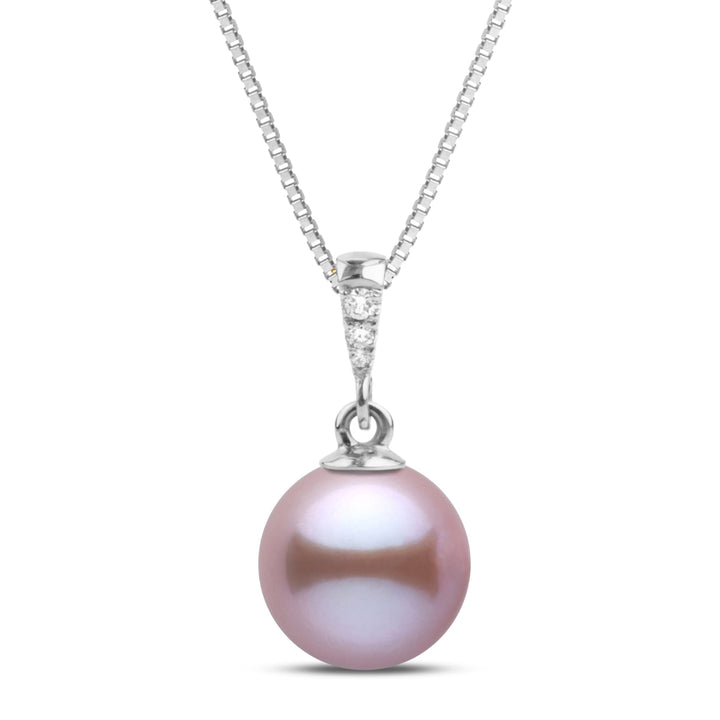 Grace Collection 8.5-9.0 mm Lavender Freshadama Pearl and Diamond Pendant