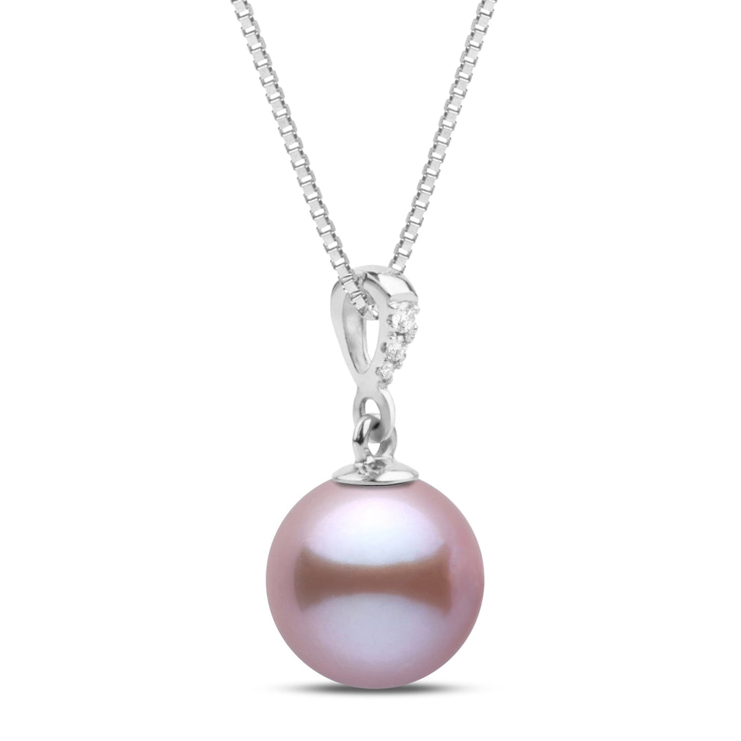 Grace Collection 8.5-9.0 mm Lavender Freshadama Pearl and Diamond Pendant