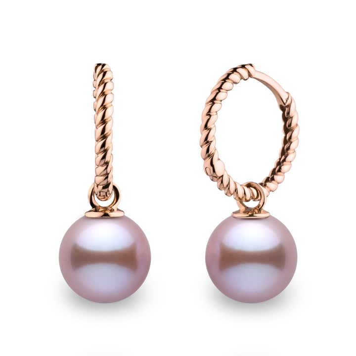 Rope Collection 8.5-9.0 mm Lavender Freshadama Freshwater Pearl Earrings