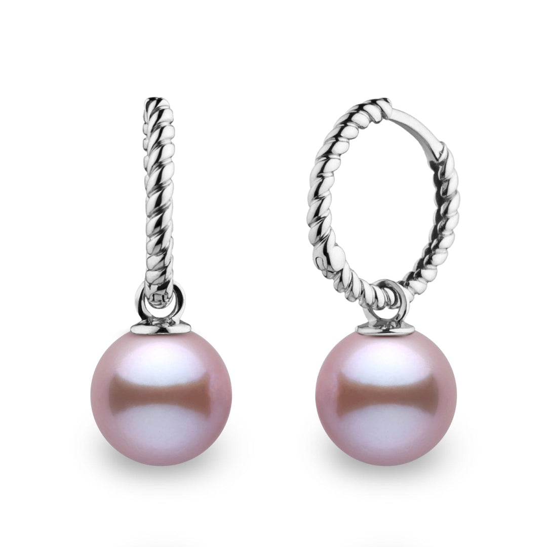 Rope Collection 8.5-9.0 mm Lavender Freshadama Freshwater Pearl Earrings