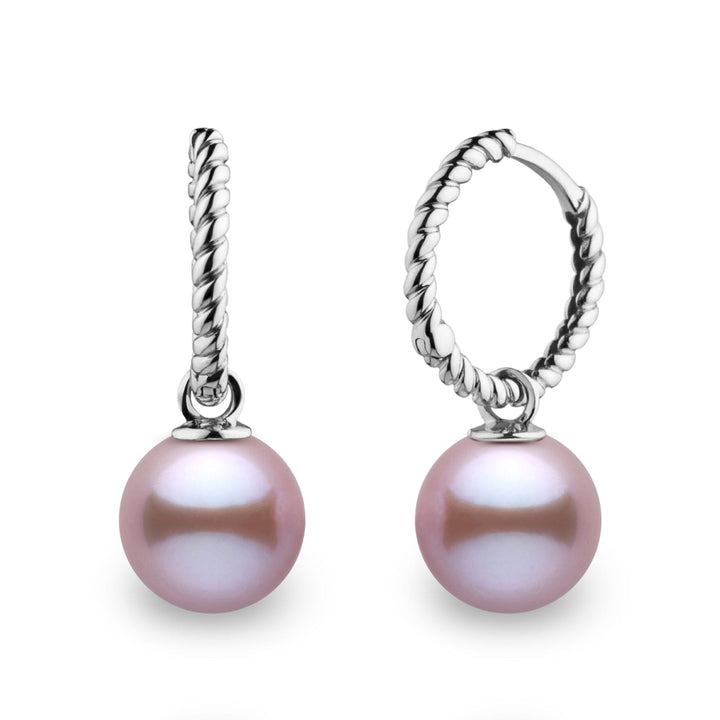 Rope Collection 8.5-9.0 mm Lavender Freshadama Freshwater Pearl Earrings