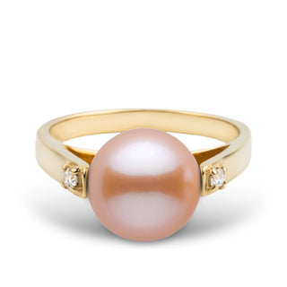 Promise Collection 8.5-9.0 mm Pink Freshadama Pearl Ring in 14K White Gold