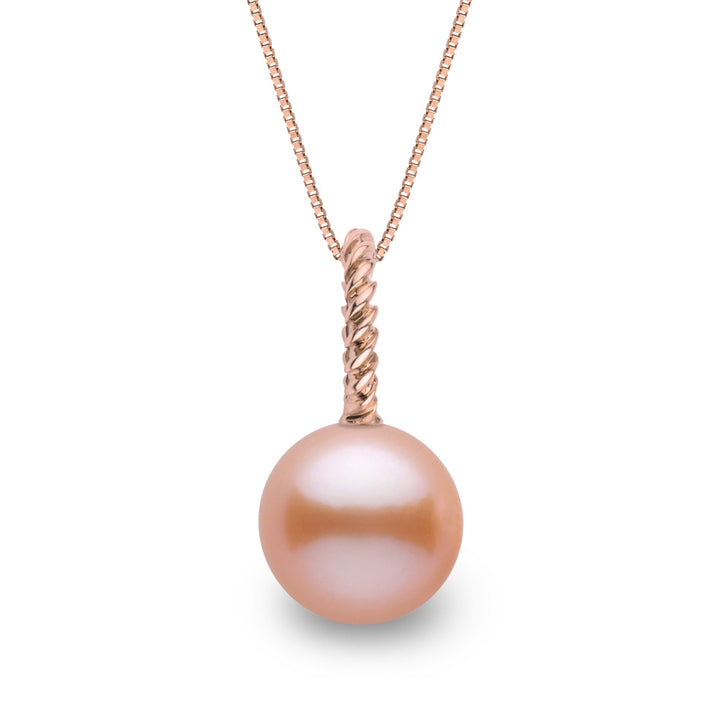 Rope Collection 8.5-9.0 mm Pink to Peach Freshadama Freshwater Pearl Pendant