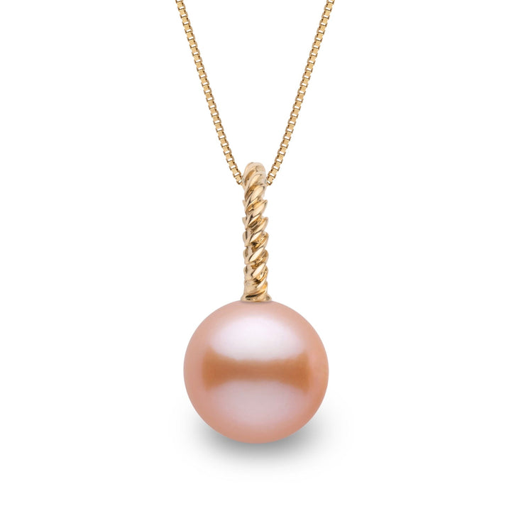 Rope Collection 8.5-9.0 mm Pink to Peach Freshadama Freshwater Pearl Pendant