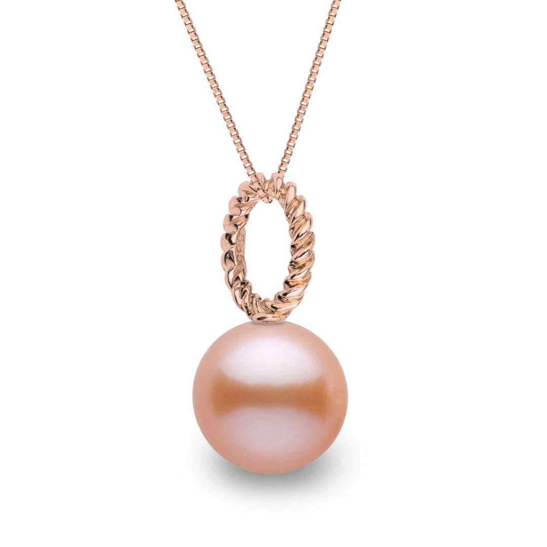 Rope Collection 8.5-9.0 mm Pink to Peach Freshadama Freshwater Pearl Pendant