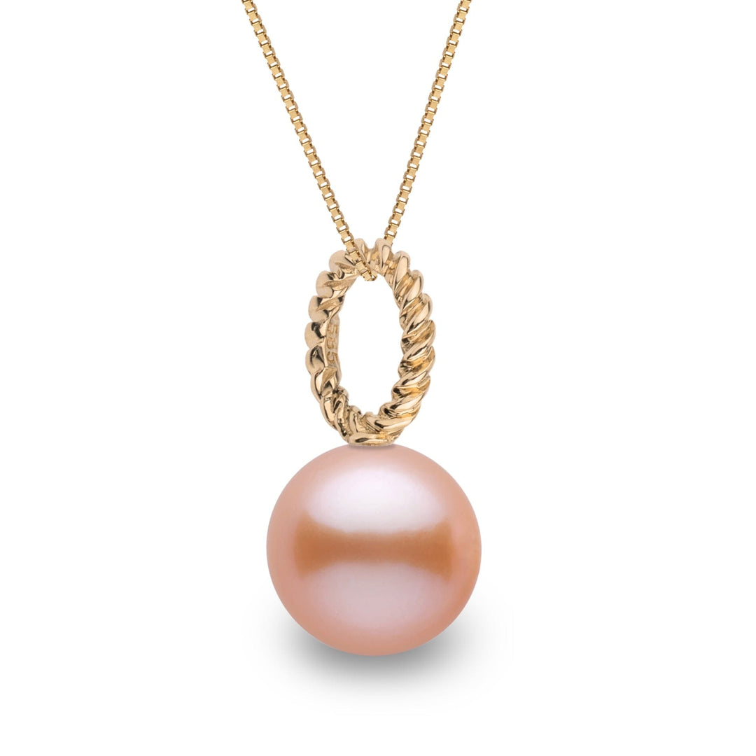 Rope Collection 8.5-9.0 mm Pink to Peach Freshadama Freshwater Pearl Pendant