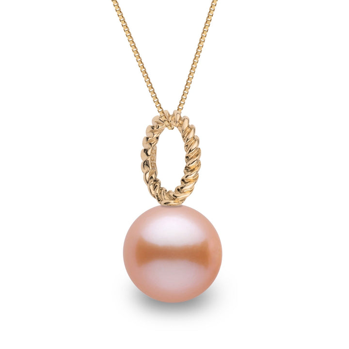 Rope Collection 8.5-9.0 mm Pink to Peach Freshadama Freshwater Pearl Pendant