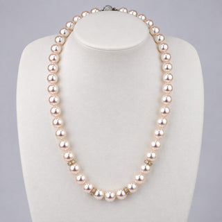 8.5-9.0 mm GIA Hanadama Akoya Pearl and Diamond Necklace