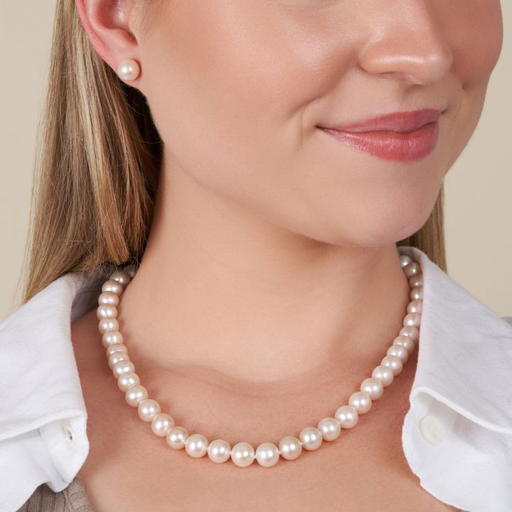8.5-9.0 mm 18 Inch AAA White Freshwater Pearl Necklace