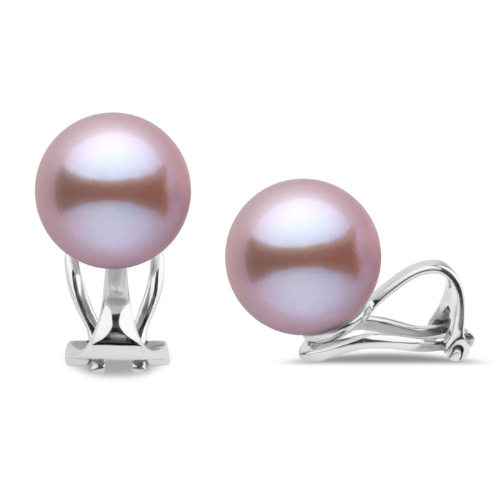 Clip Collection 9.0-10.0 mm Lavender Freshadama Pearl Stud Earrings