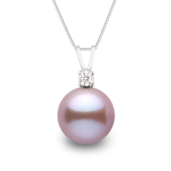 Grand Harmony Collection 9.0-10.0 mm Lavender Freshadama Pearl & Diamond Pendant