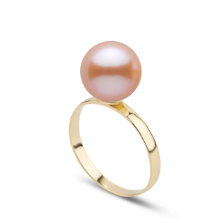 Classic Collection 9.0-10.0 mm Pink Freshadama Pearl Ring in 14K White Gold