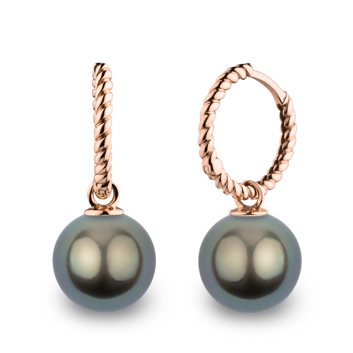 Rope Collection 9.0-10.0 mm Tahitian Pearl Earrings