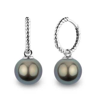 Rope Collection 9.0-10.0 mm Tahitian Pearl Earrings