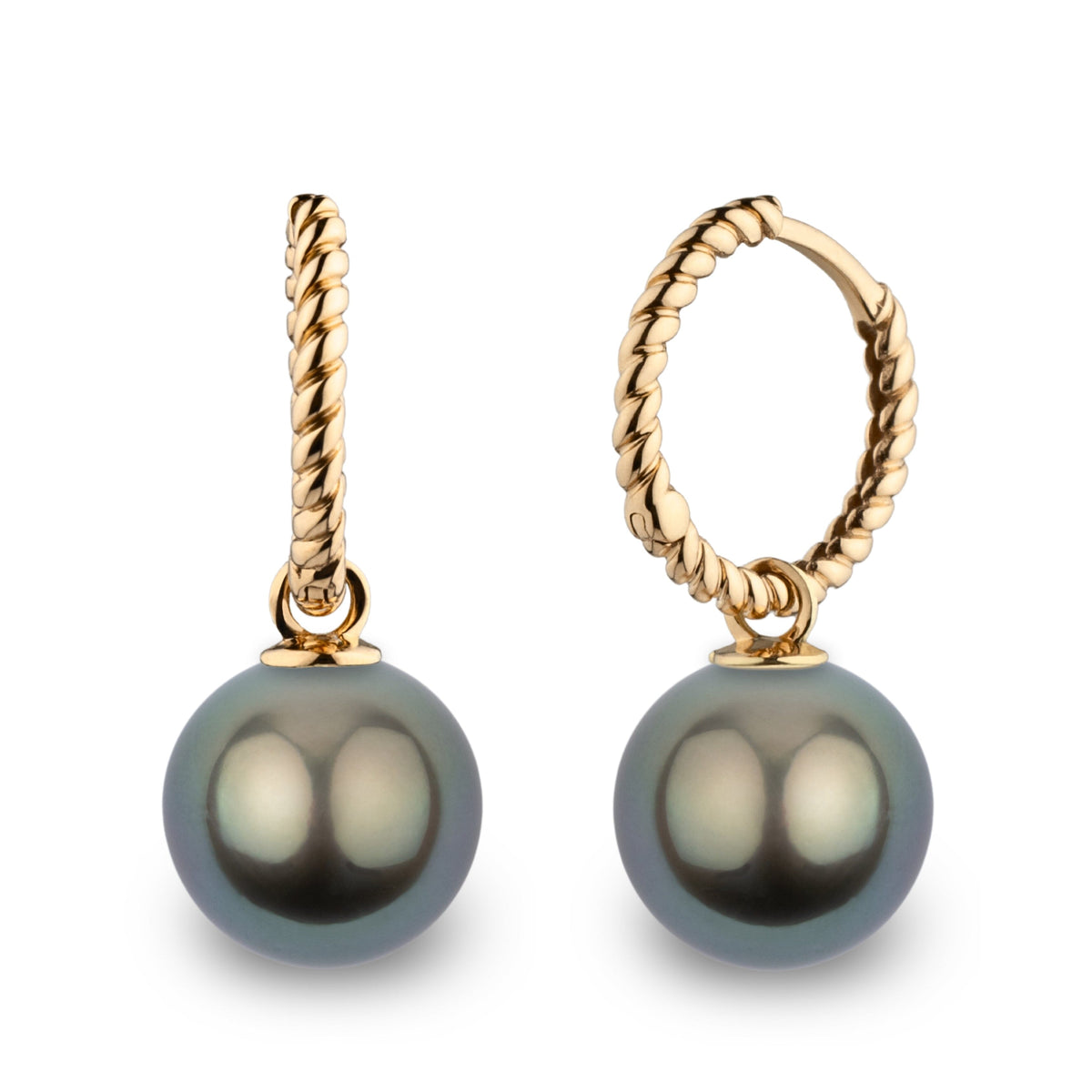 Rope Collection 9.0-10.0 mm Tahitian Pearl Earrings