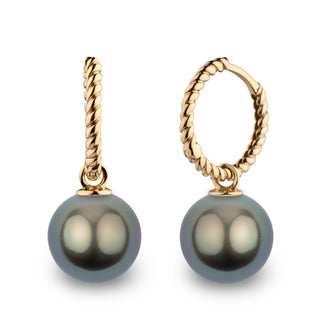 Rope Collection 9.0-10.0 mm Tahitian Pearl Earrings